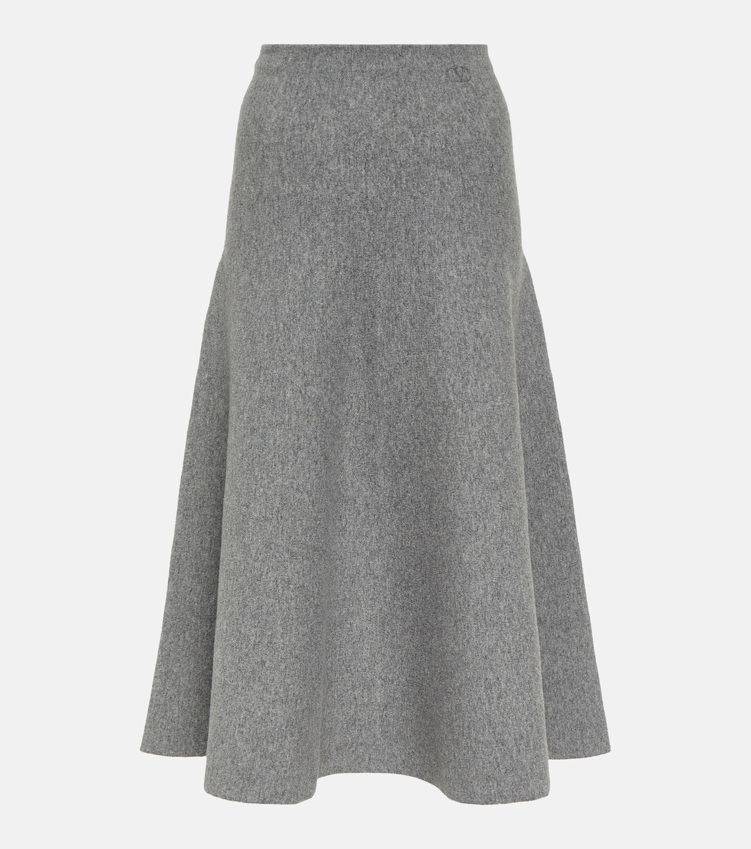 High-rise wool-blend midi skirt | Valentino