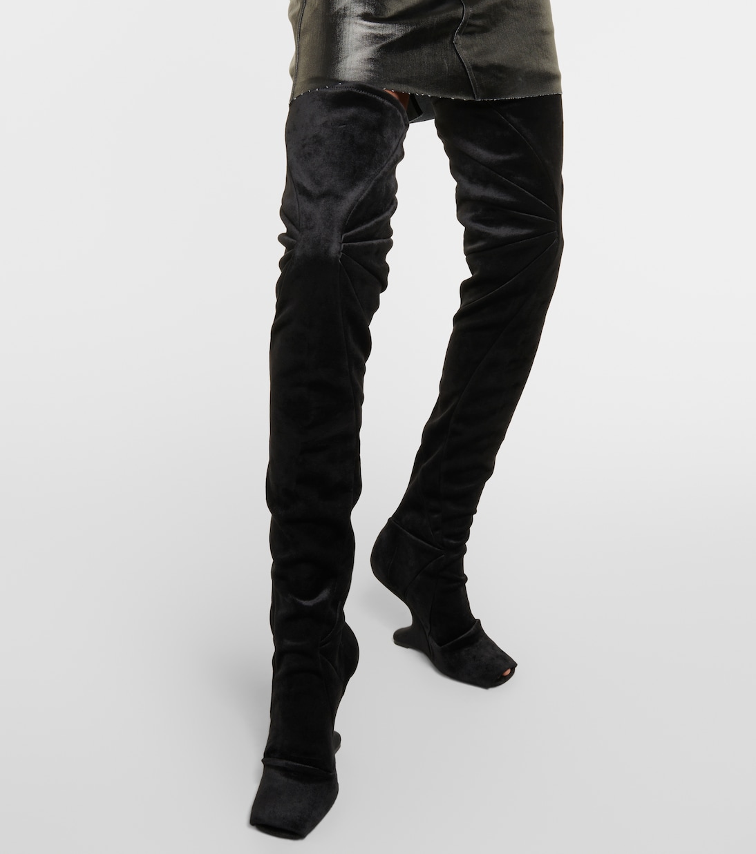 Botas Cantilever de terciopelo | Rick Owens