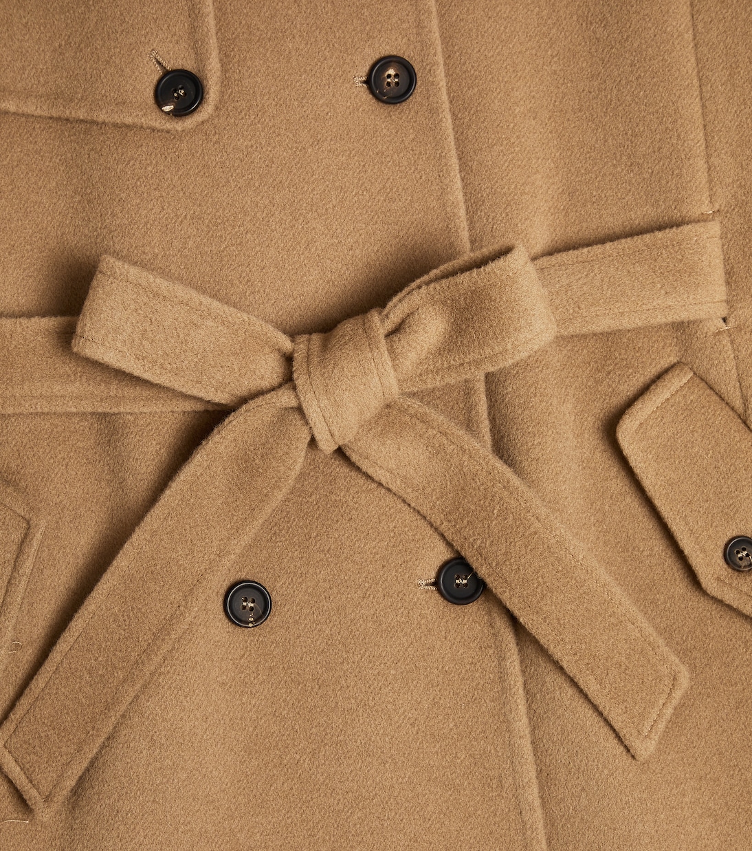 Double-breasted wool and cashmere coat | Brunello Cucinelli Kids