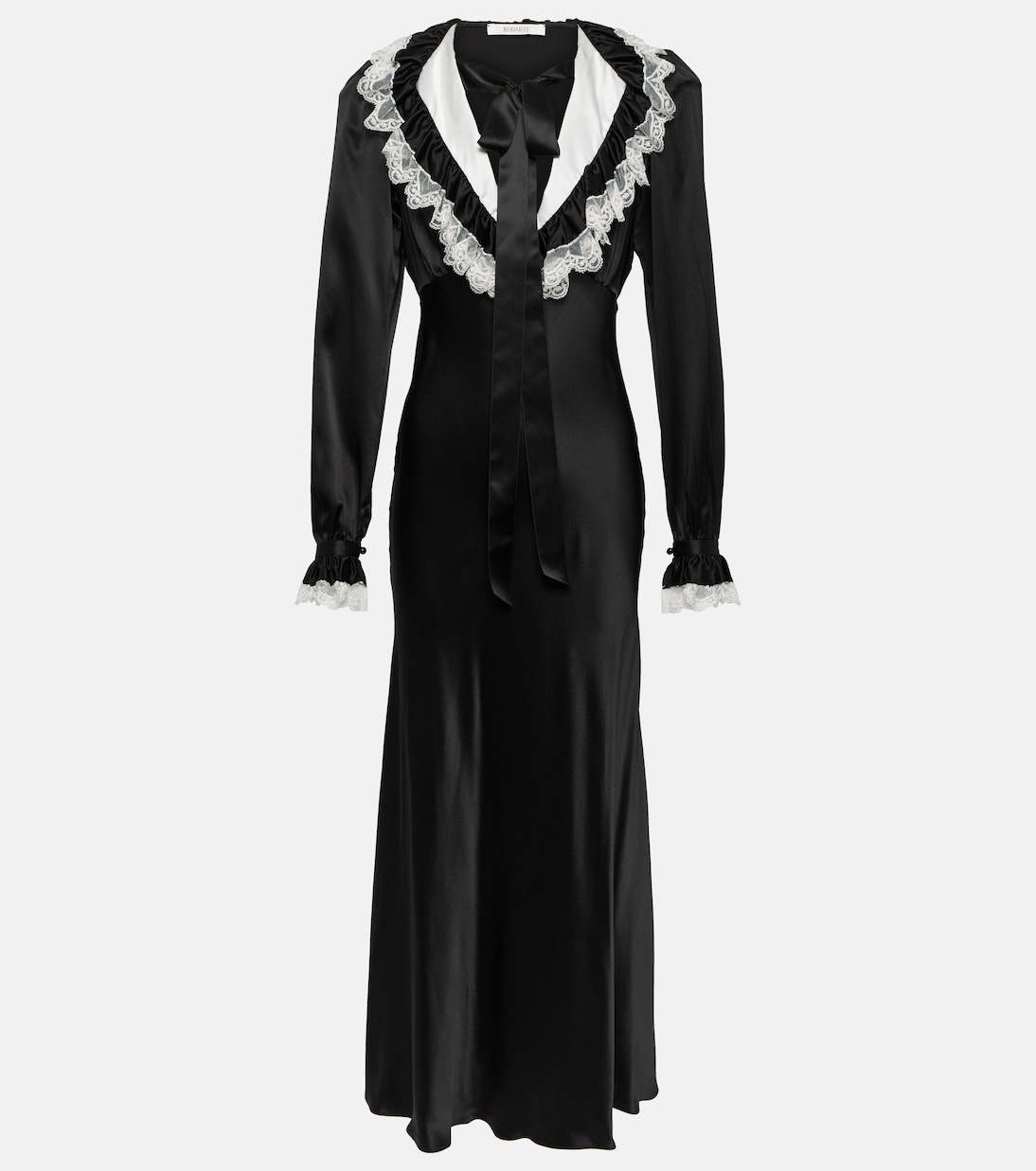 Vestido largo de satén de seda | Rodarte