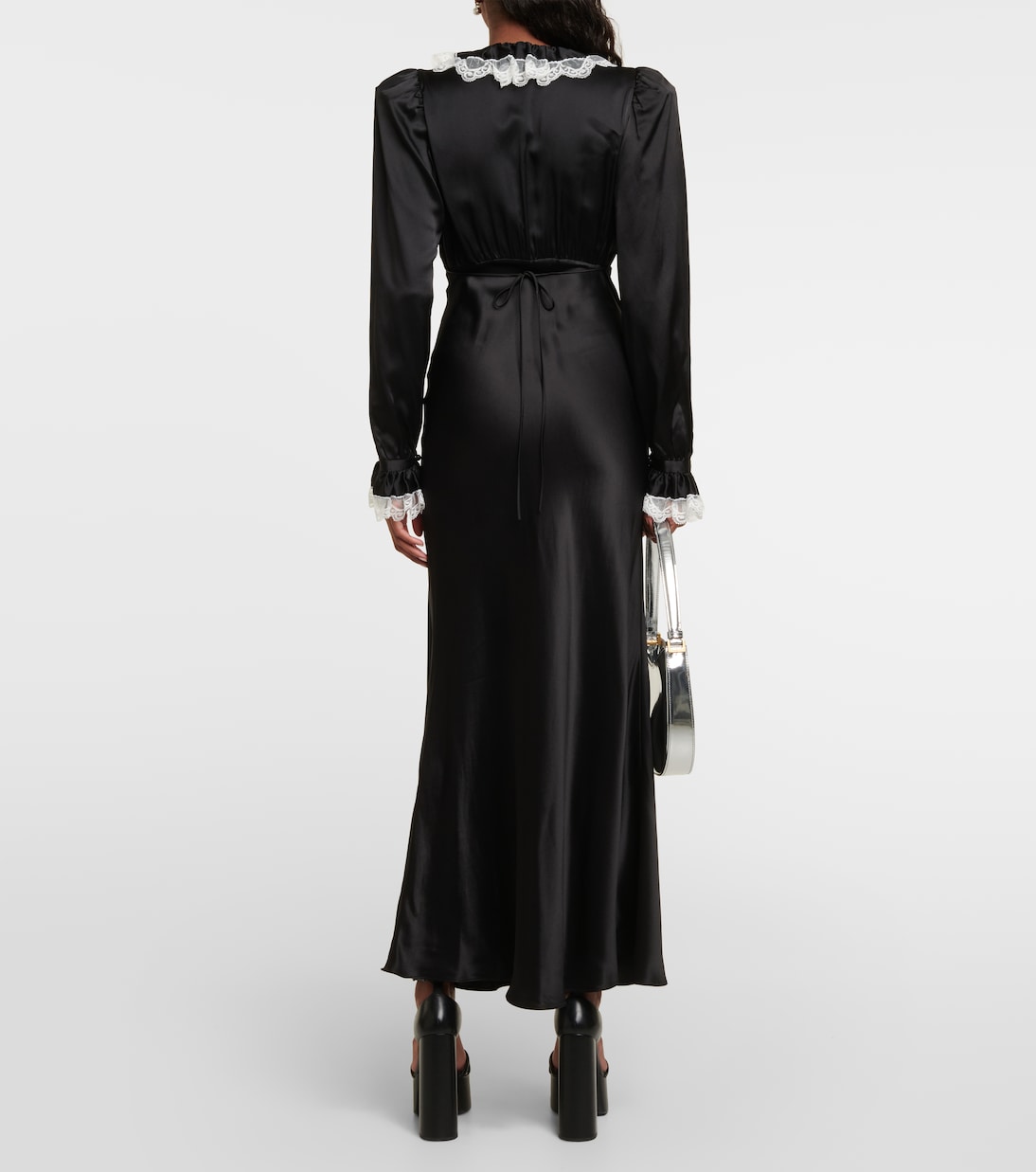 Vestido largo de satén de seda | Rodarte