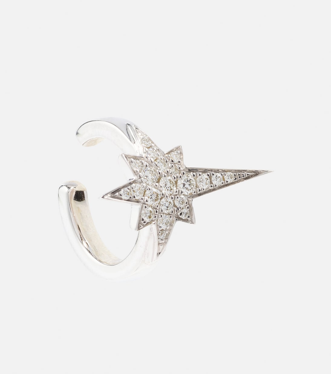 North Star 14kt white gold ear cuffs with diamonds | Robinson Pelham