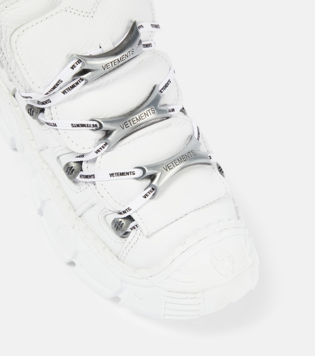 x New Rock leather platform sneakers in white - Vetements x New Rock leather platform sneakers in white - Vetements