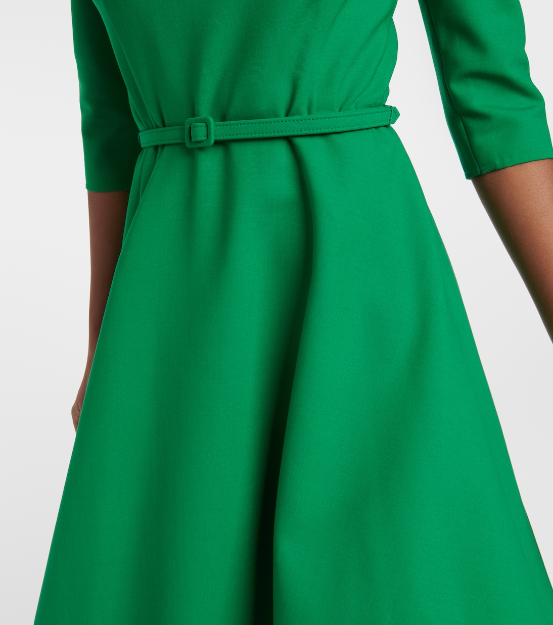 Vestido midi en mezcla de lana | Oscar de la Renta