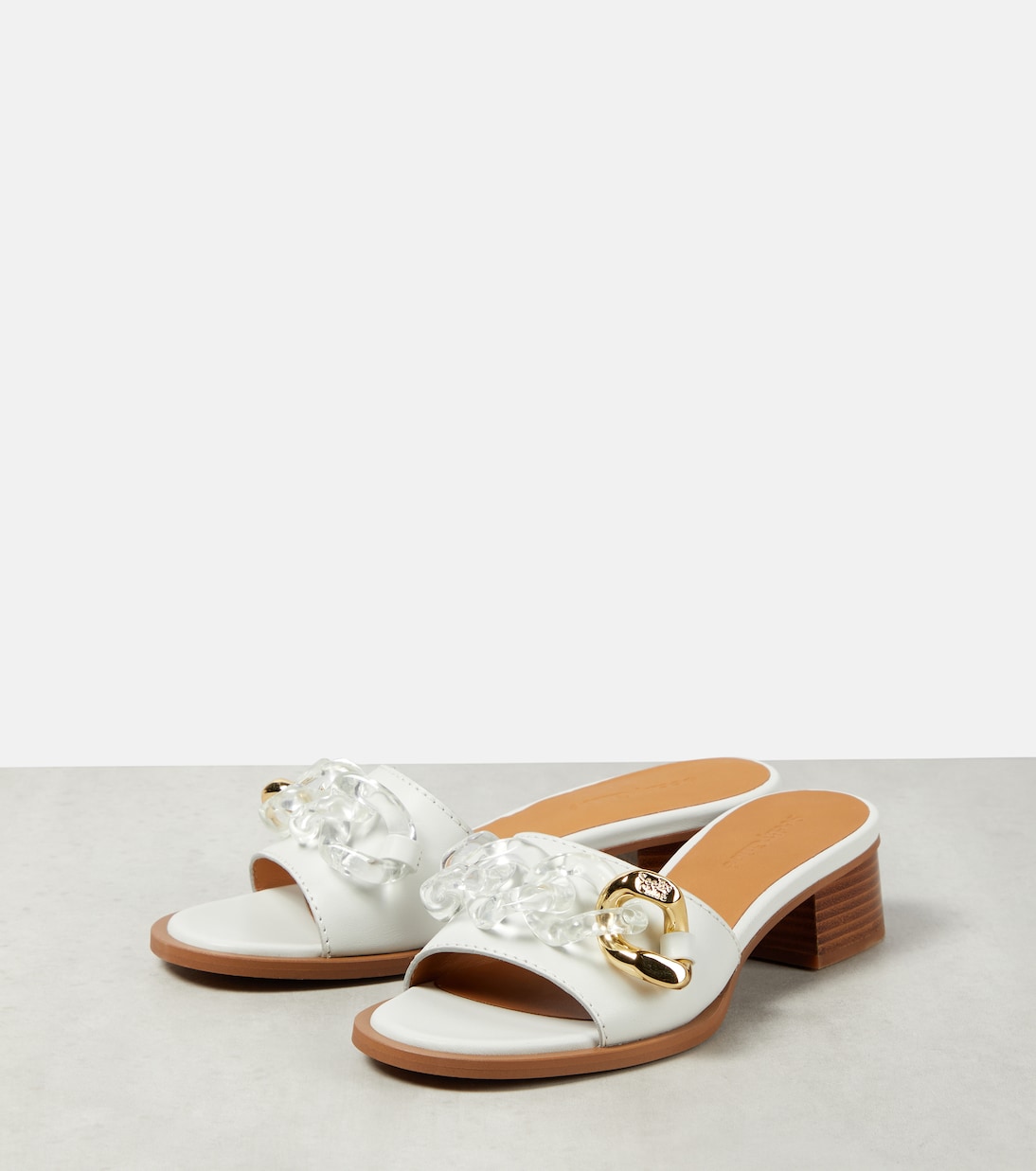 Verzierte Pantoletten aus Leder | See By Chloé