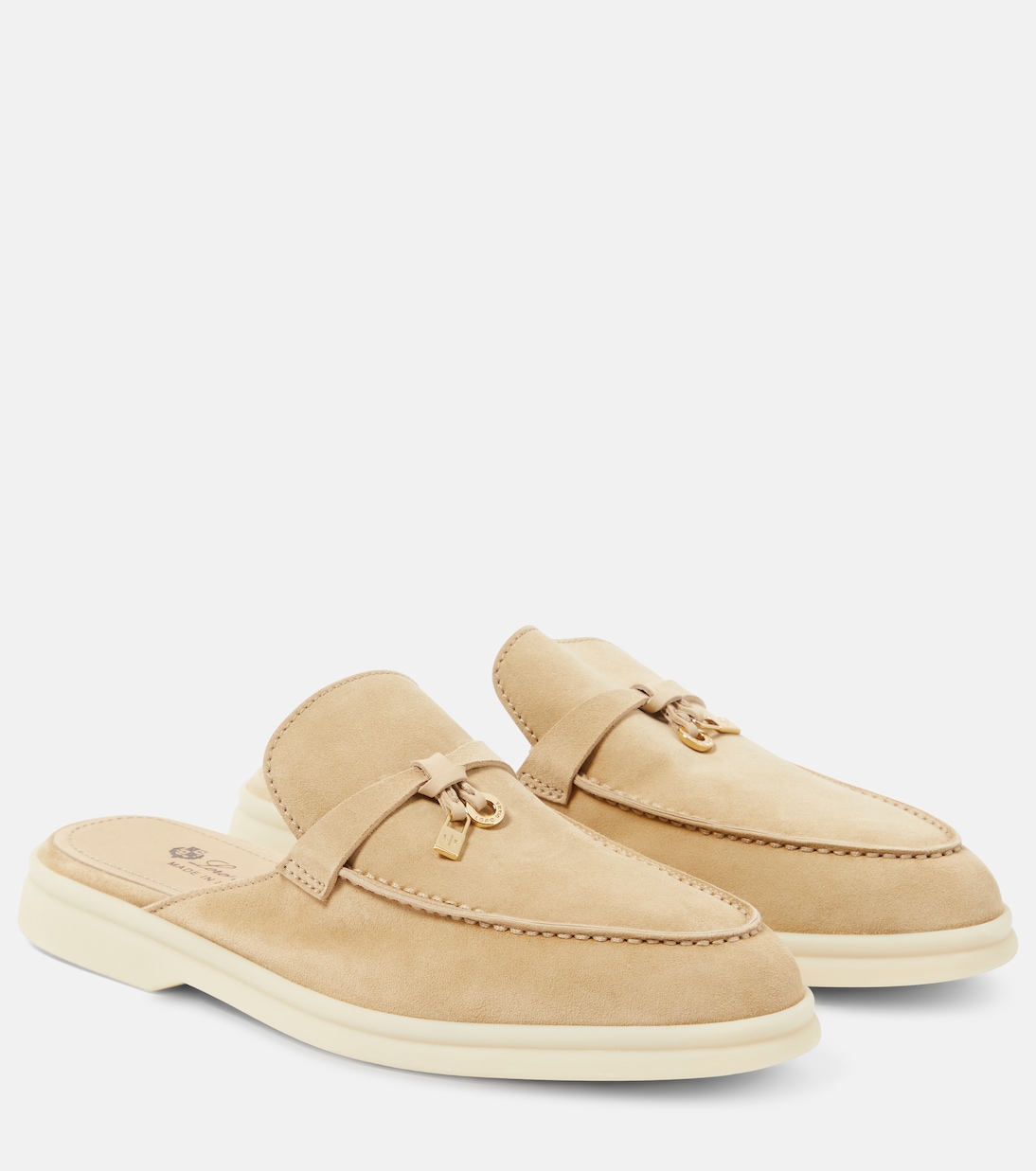 Slippers Charms Walk aus Veloursleder | Loro Piana