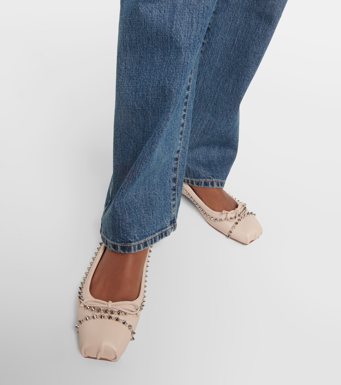 Ballerine Mamadrague Spikes in pelle | Christian Louboutin