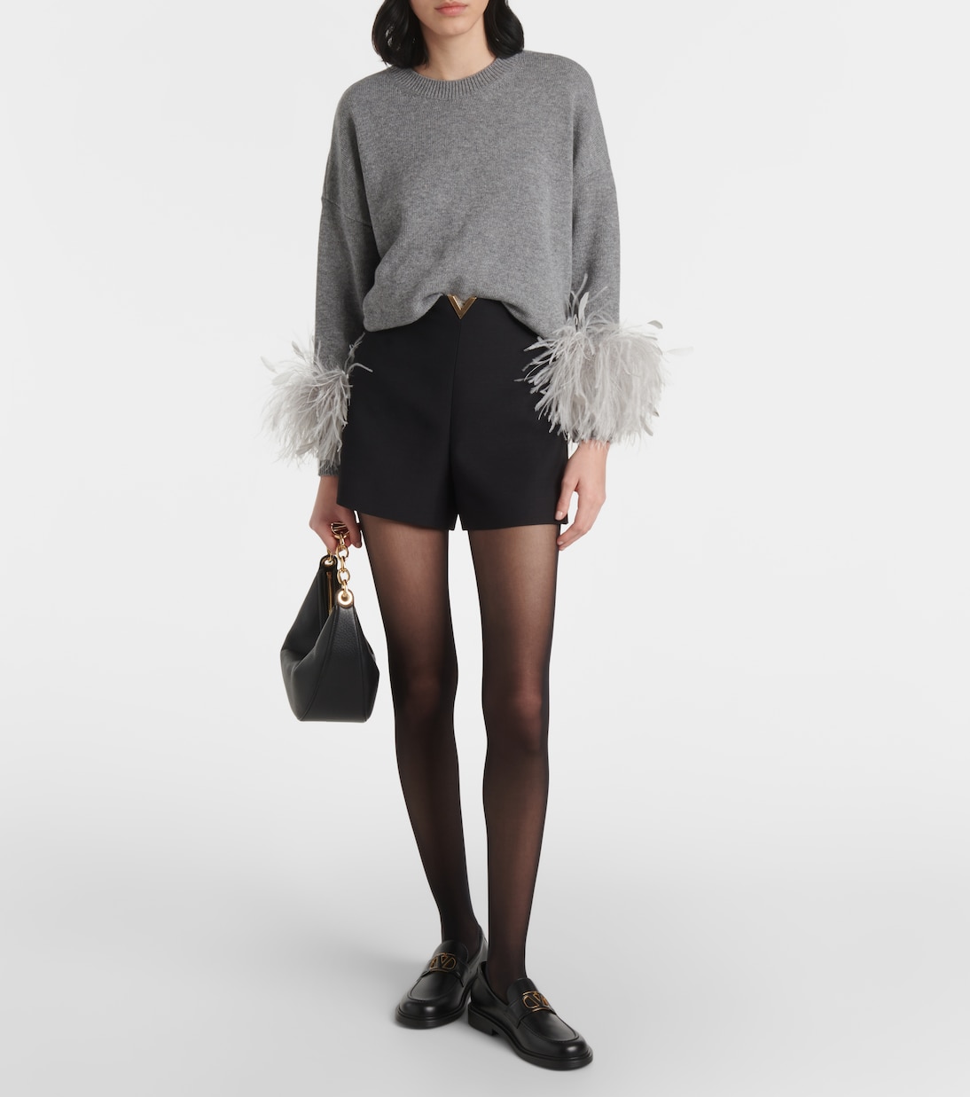 VGold Crêpe Couture短裤 | Valentino