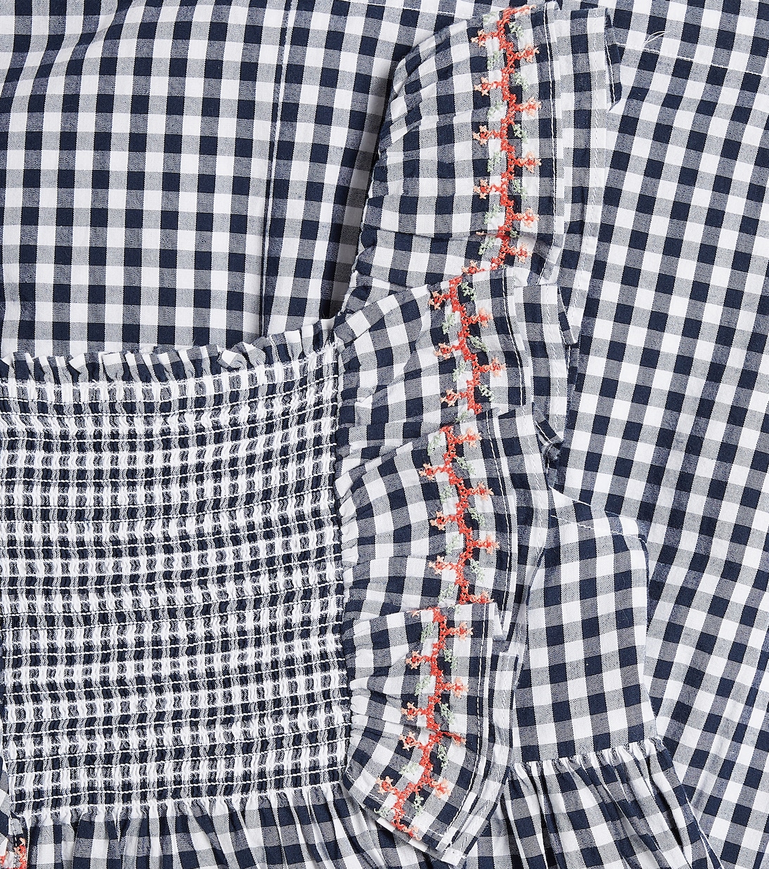 Gingham embroidered cotton dress | Tartine et Chocolat