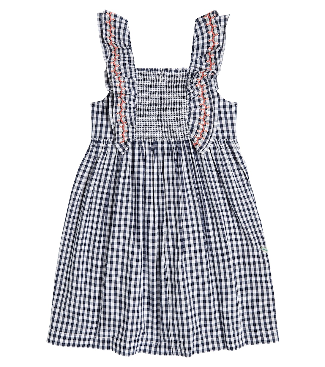 Gingham embroidered cotton dress | Tartine et Chocolat