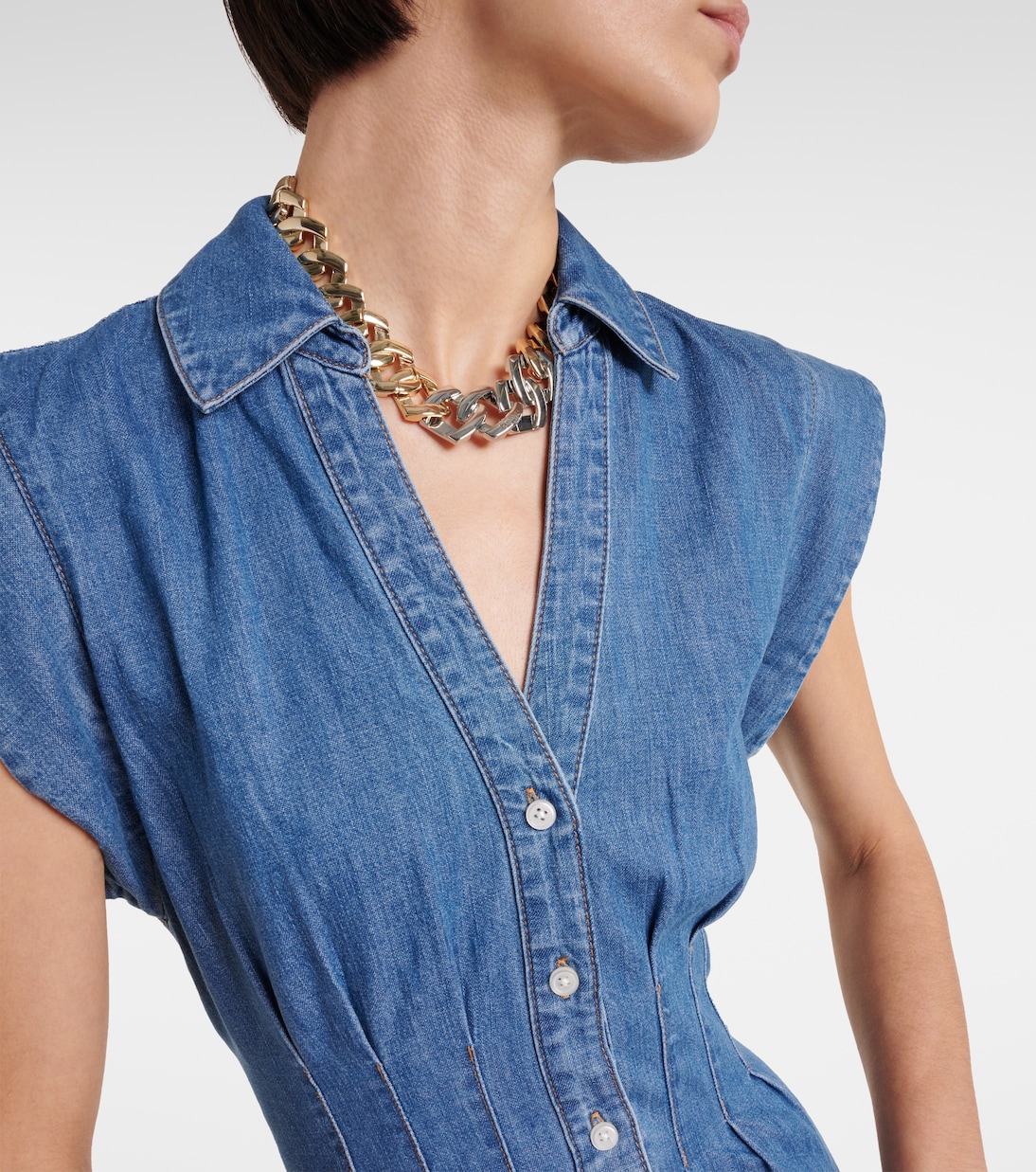 Ruben cotton chambray shirt dress | Veronica Beard