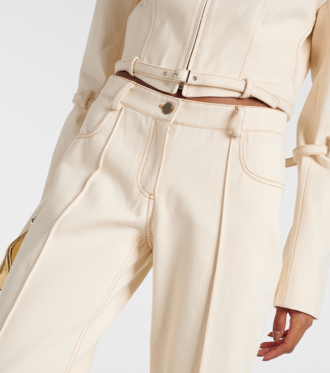 Weite Low-Rise-Hose Tuxis aus Baumwolle | Aya Muse