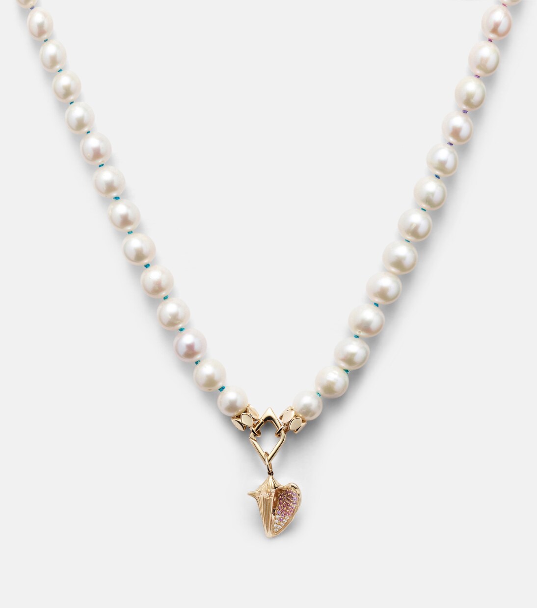 Collana in oro 14kt Sydney Evan con perle e pietre preziose per uno stile giovane e raffinato