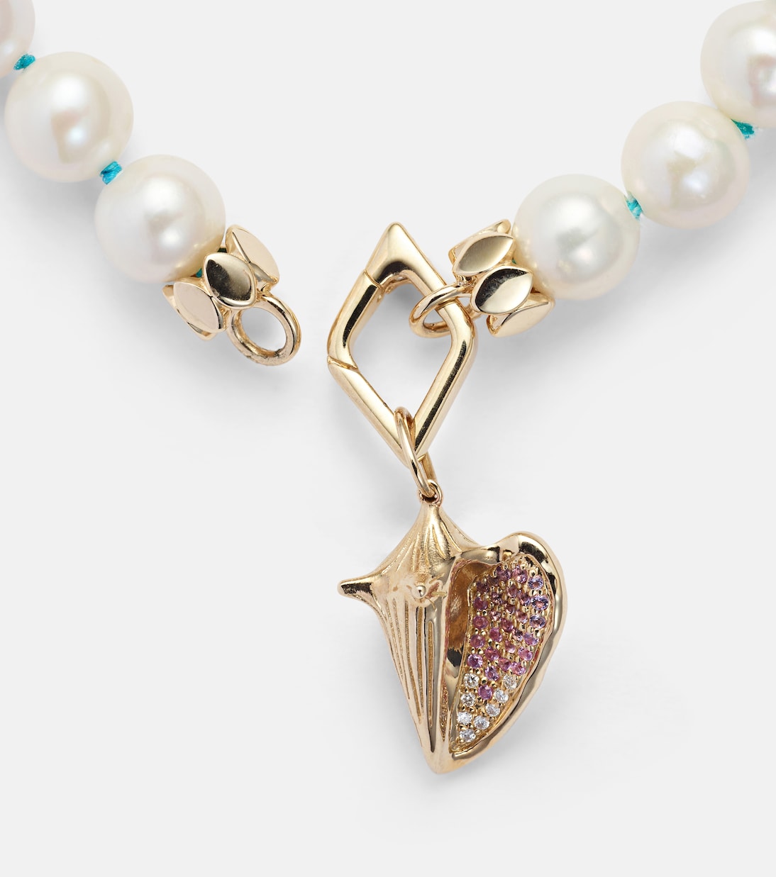 Collana in oro 14kt Sydney Evan con perle e pietre preziose per uno stile giovane e raffinato