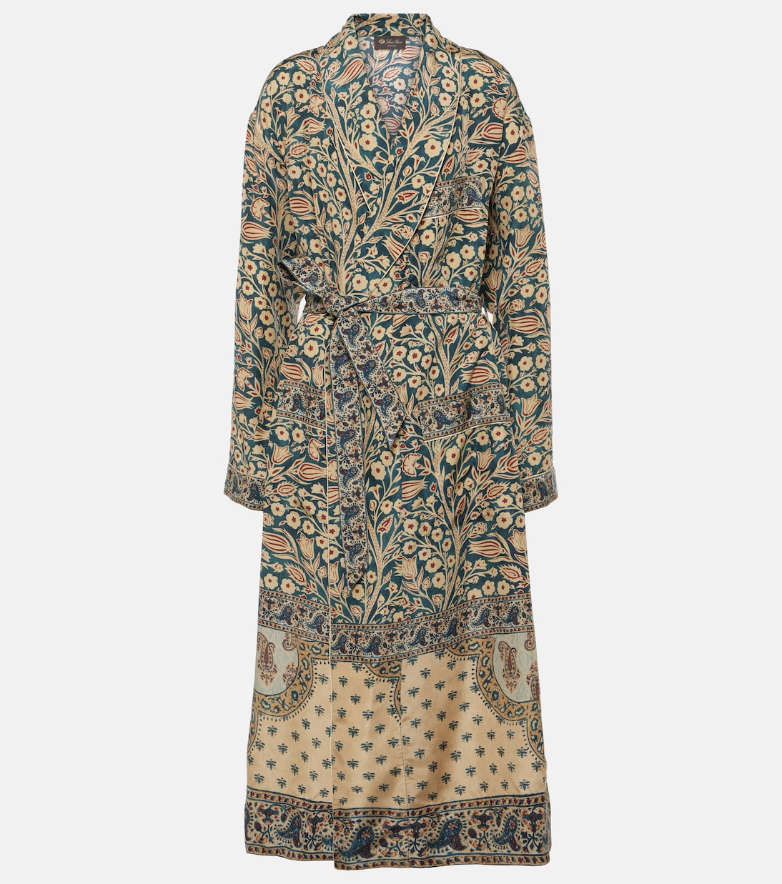 Abrigo de Seda Estampado Loro Piana para Jóvenes Modernos