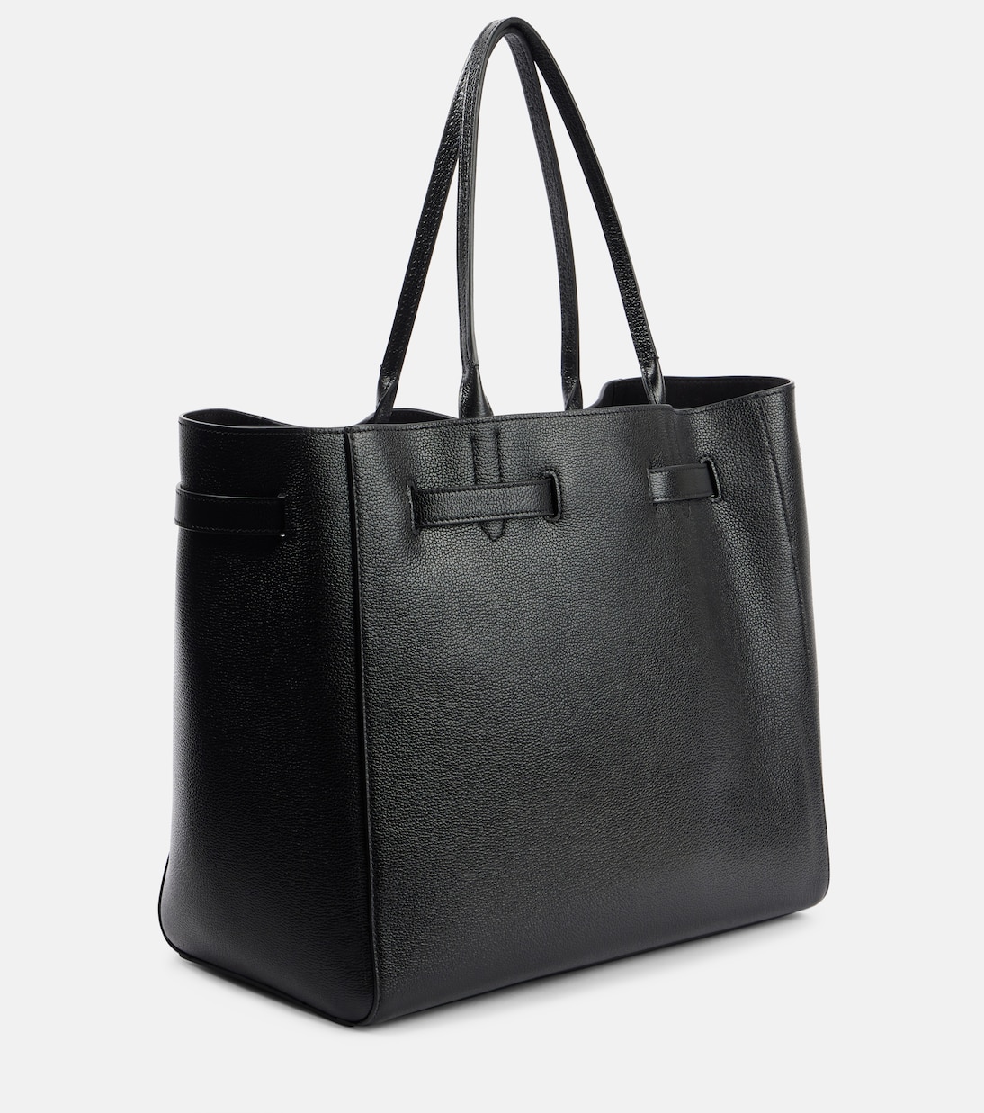 Tara Large grained leather tote bag in black Tom Ford Mytheresa