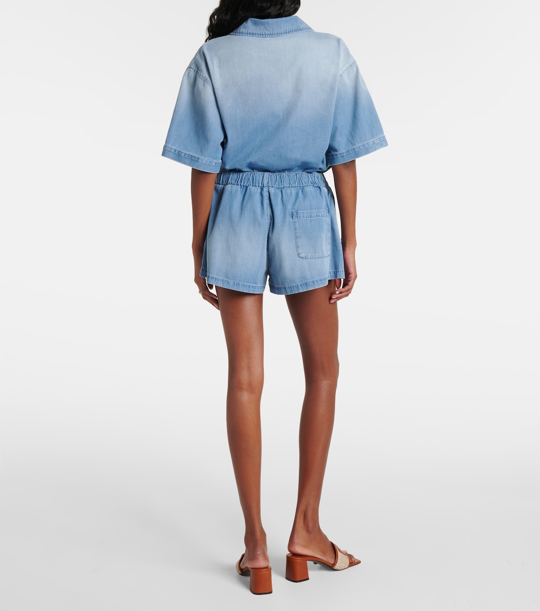 Short en jean à logo | Versace