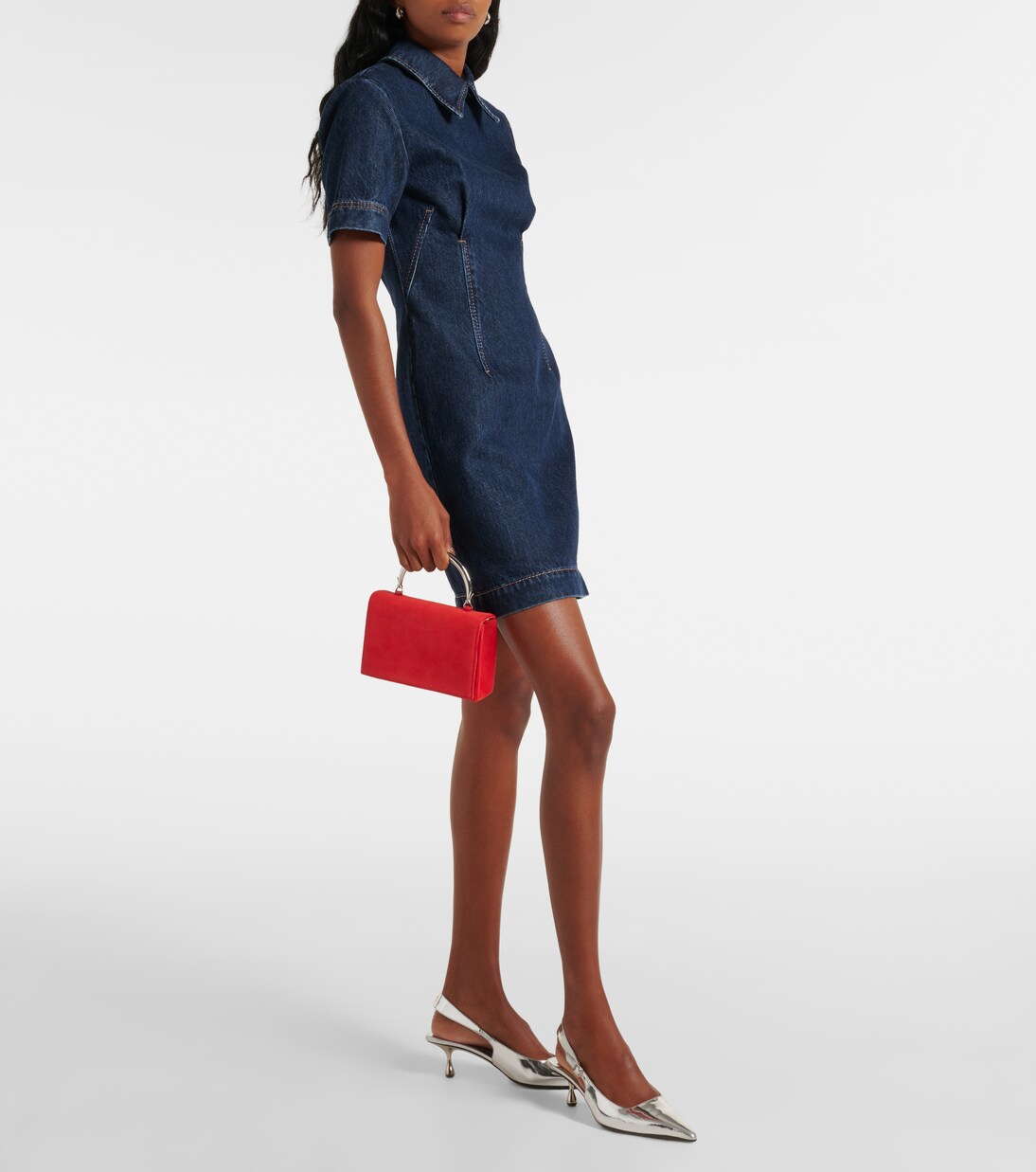 Borsa a spalla Arc Small in suede | Staud