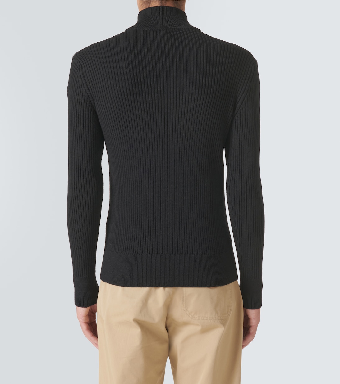 Ribbed-knit wool zip-up sweater | Moncler