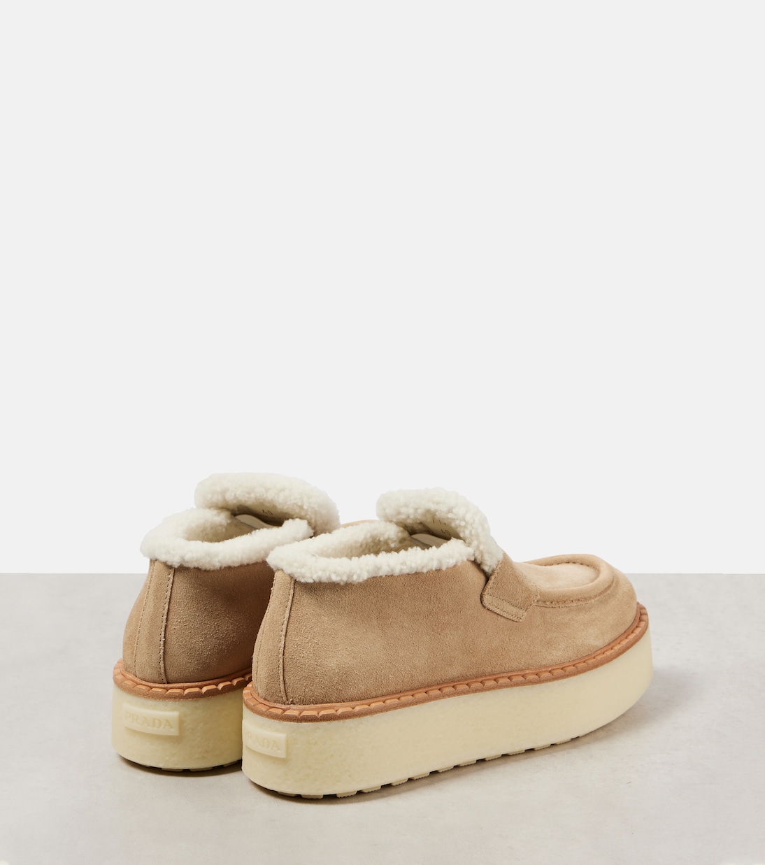 Evolve suede platform loafers | Prada