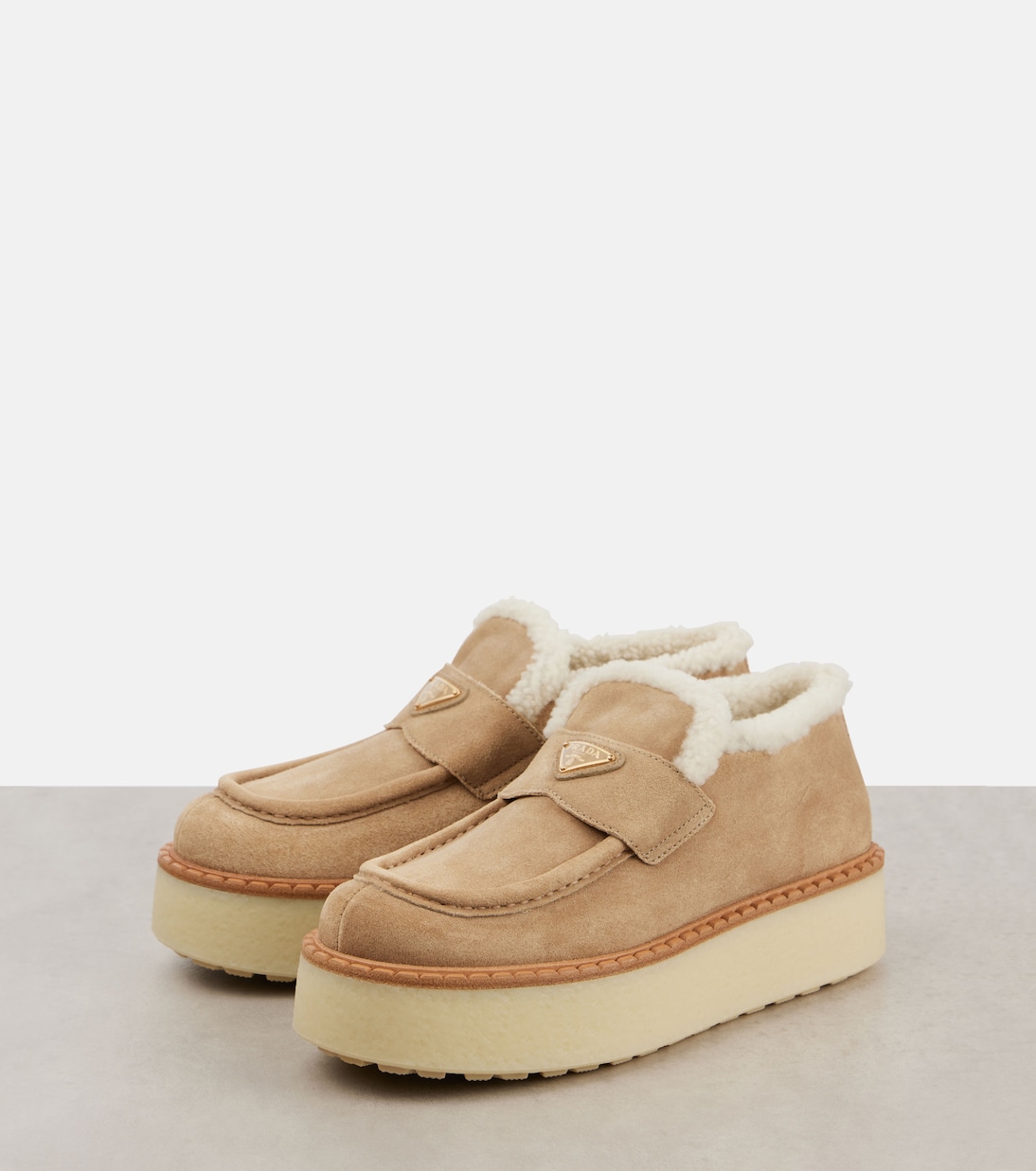 Evolve suede platform loafers | Prada