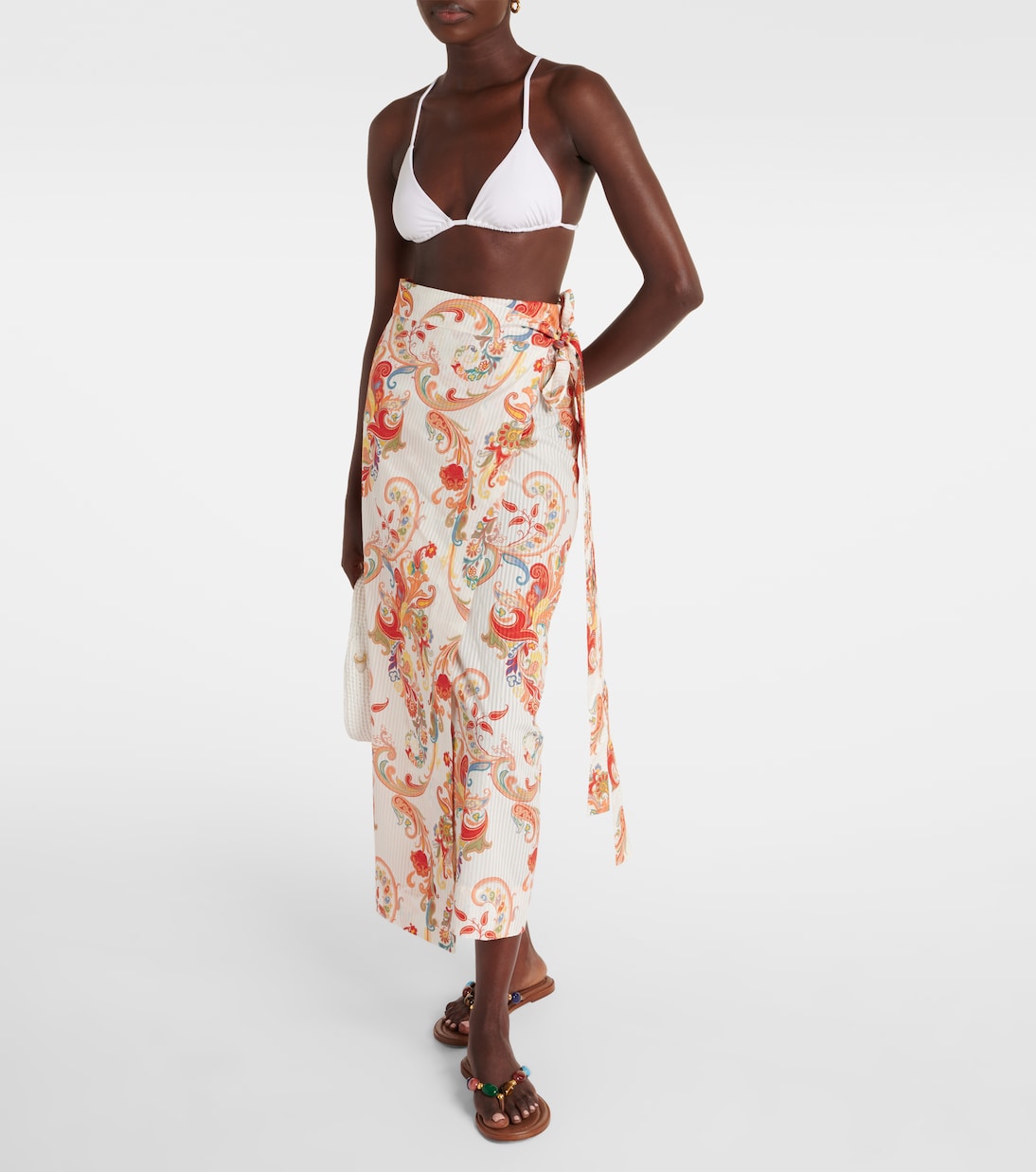 Printed cotton and silk beach cover-up | Etro