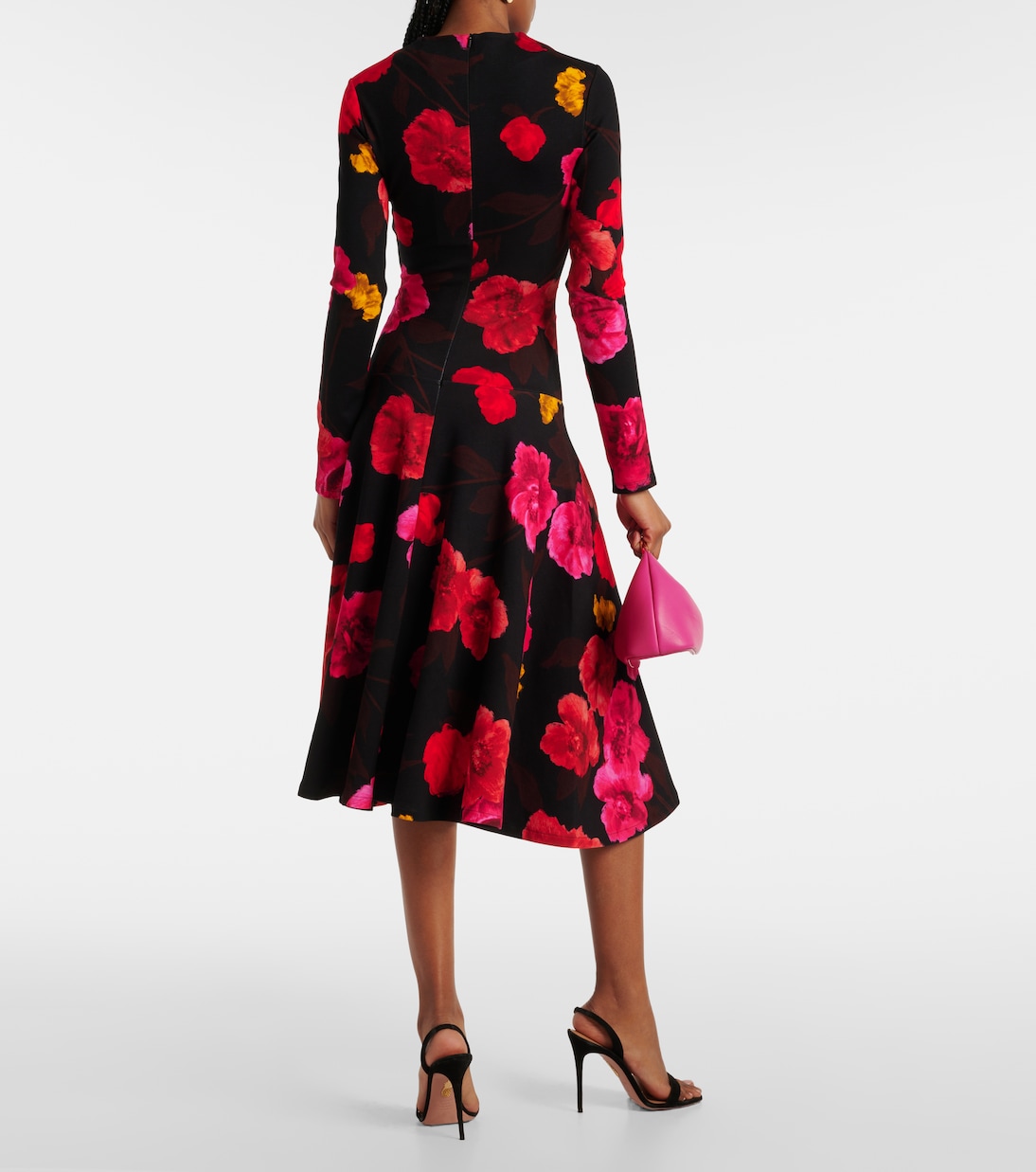 Vestido midi floral fruncido | Erdem