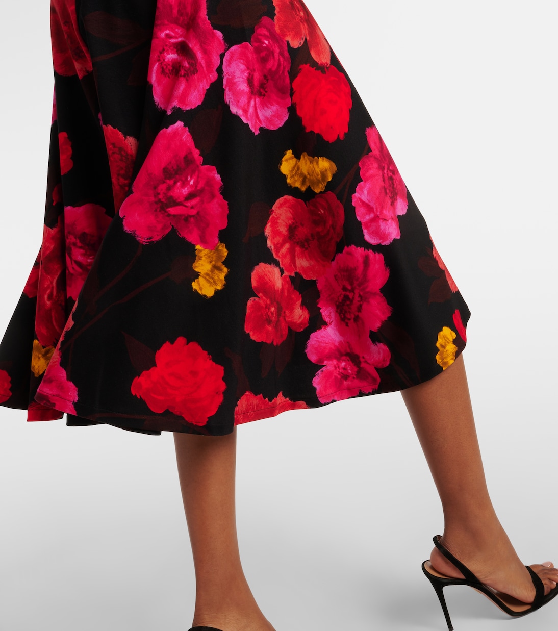 Vestido midi floral fruncido | Erdem