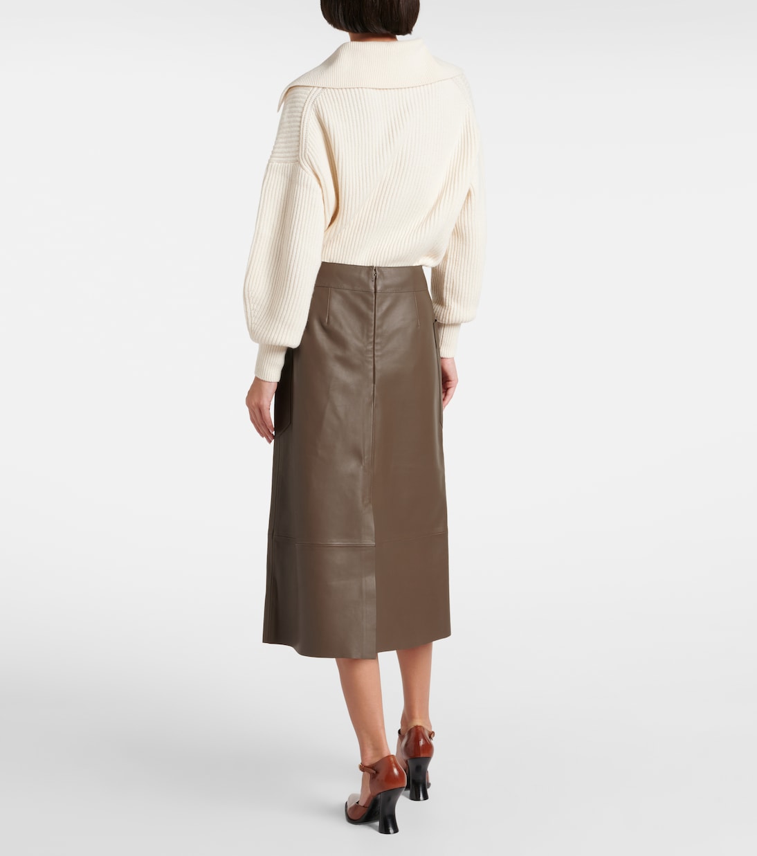 Gonna midi Blomfield in pelle | Joseph