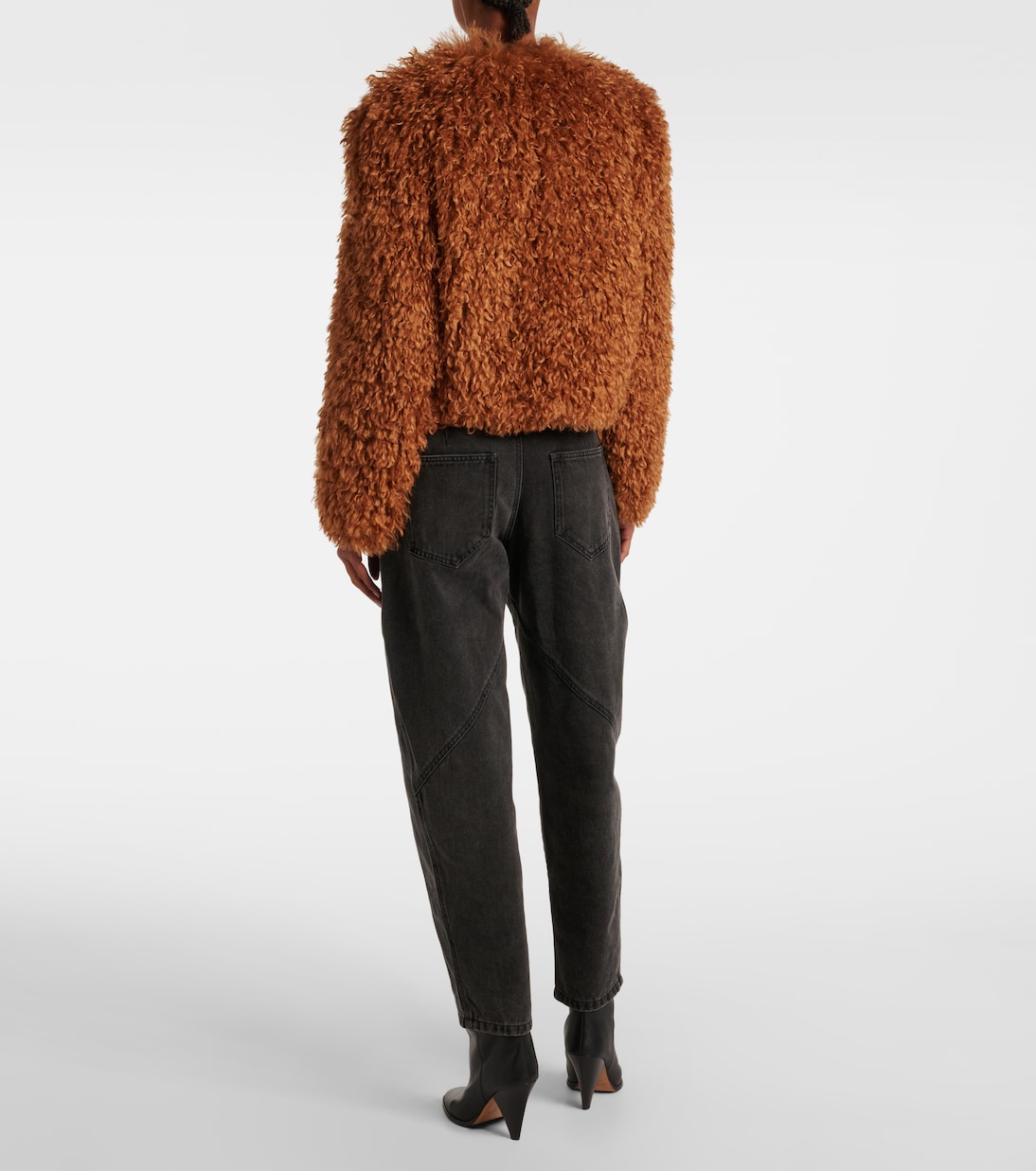 Cropped-Jacke Faustine aus Faux Shearling | Isabel Marant