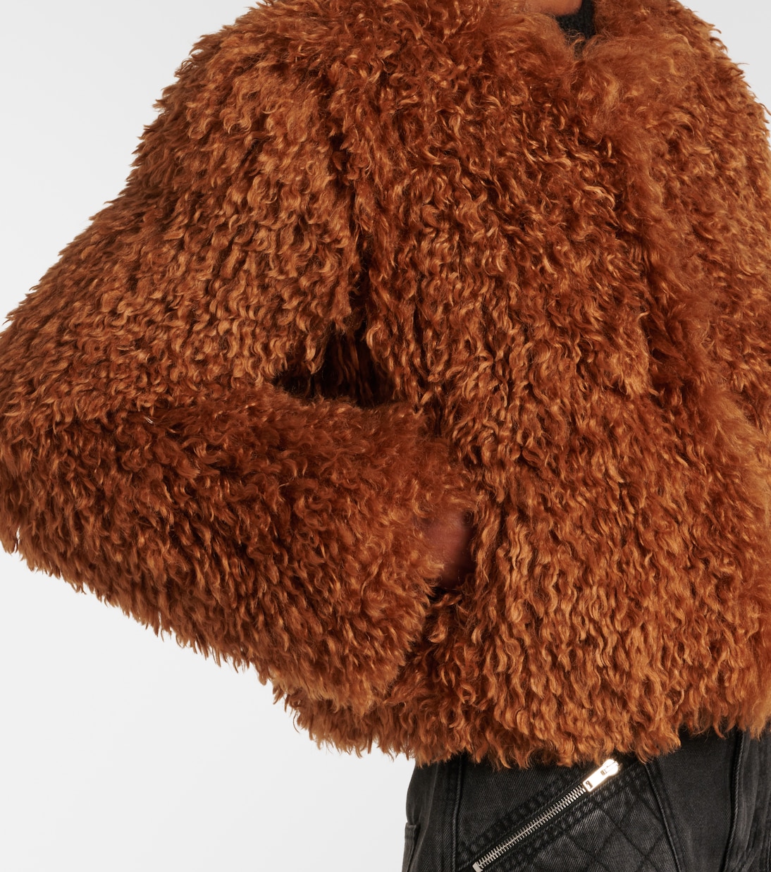 Cropped-Jacke Faustine aus Faux Shearling | Isabel Marant