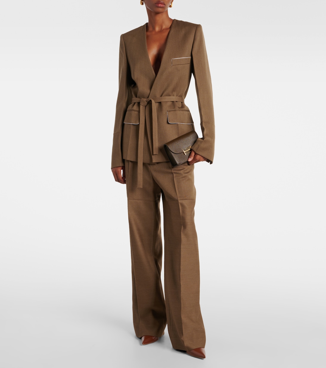 Leather shoulder bag | Victoria Beckham