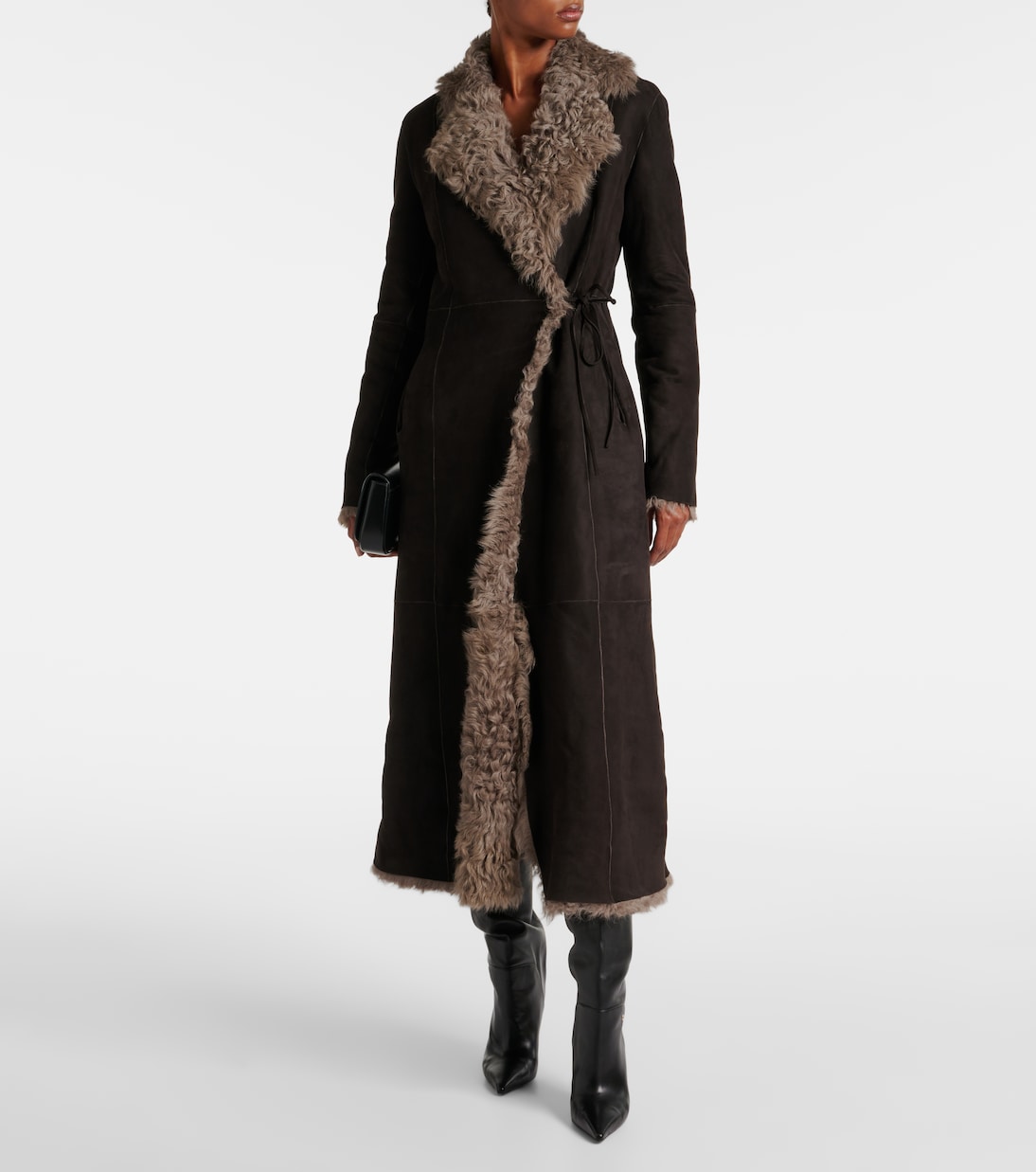 Shearling lined coat womens clearance