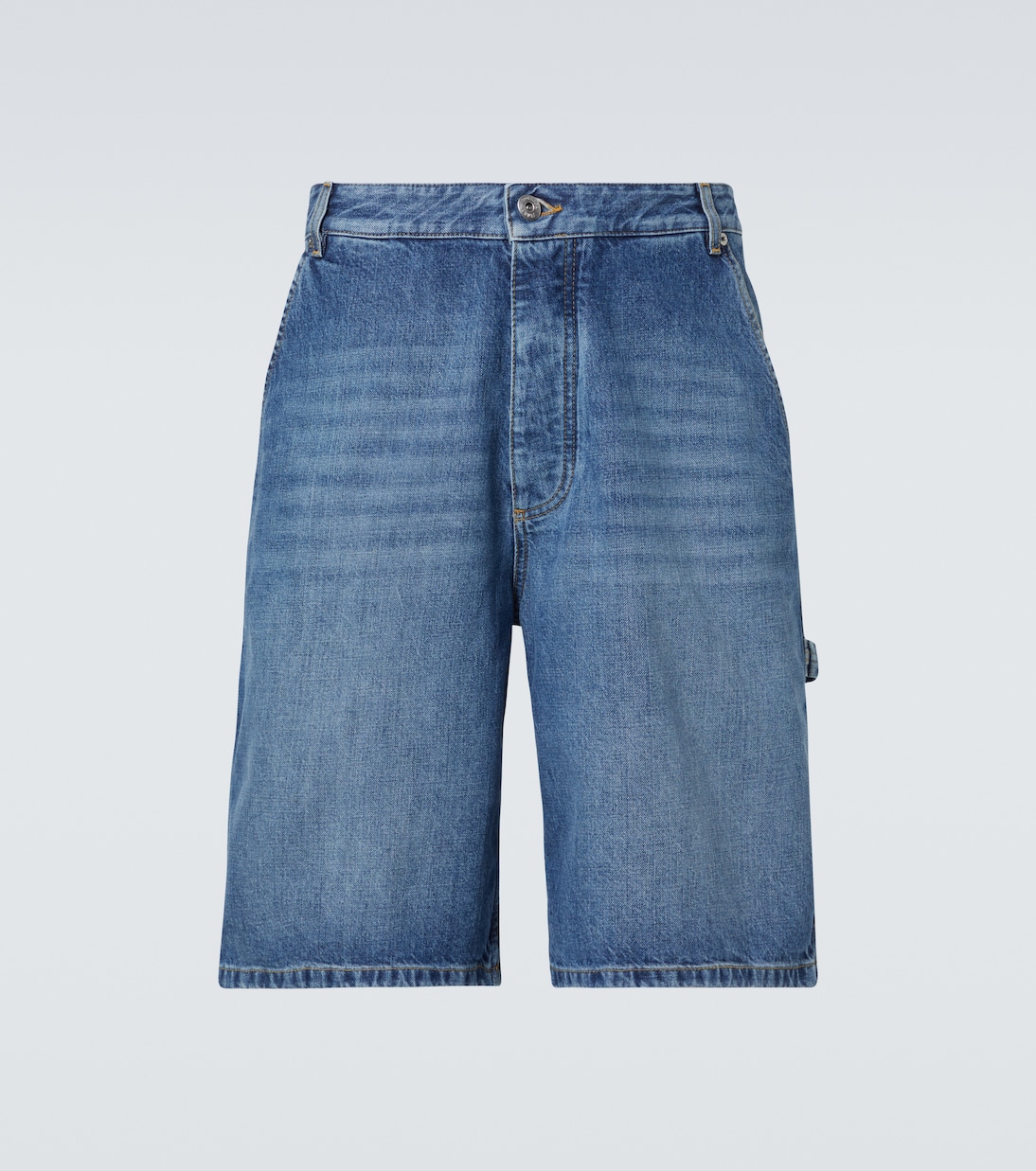 High-rise denim Bermuda shorts | Bottega Veneta