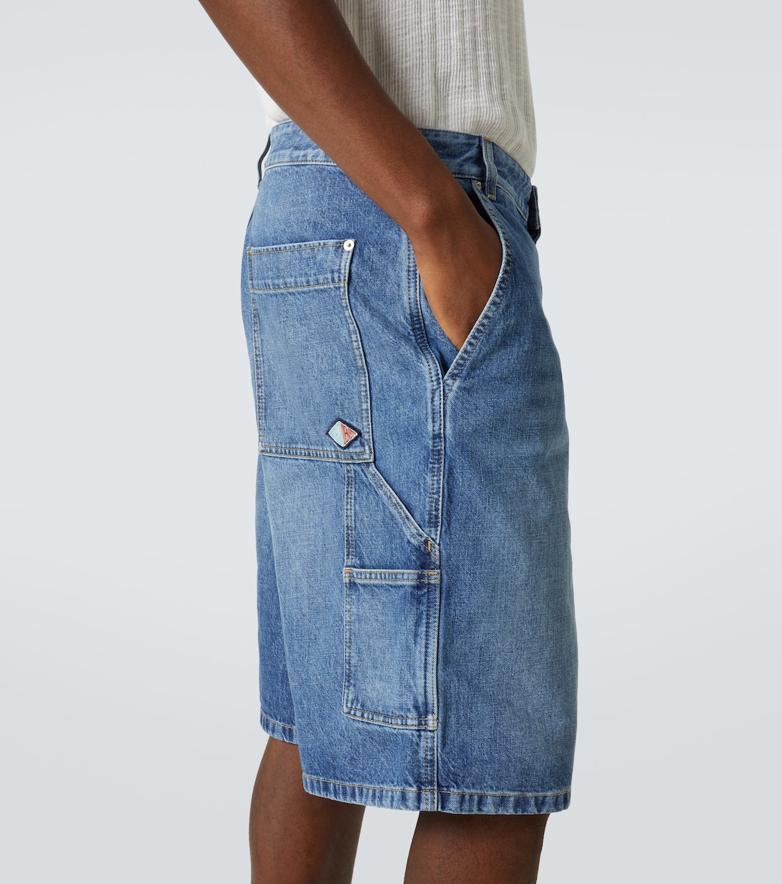 High-rise denim Bermuda shorts | Bottega Veneta