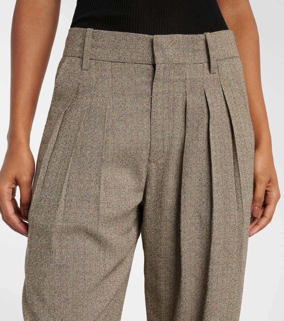 Pantalones tapered Iwena de mezcla de algodón | Isabel Marant
