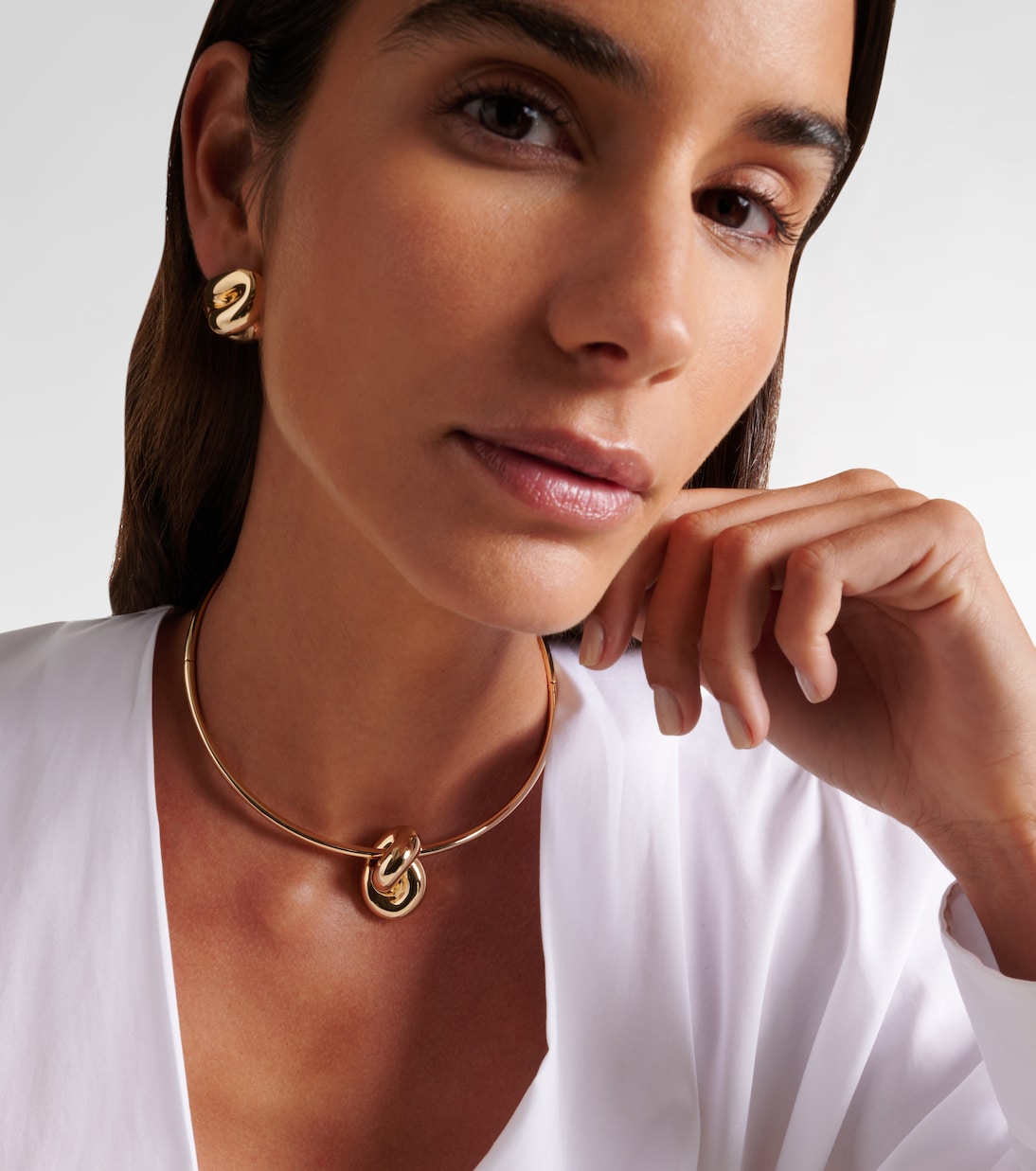Choker Thin Knot en or 10 ct | Jennifer Fisher