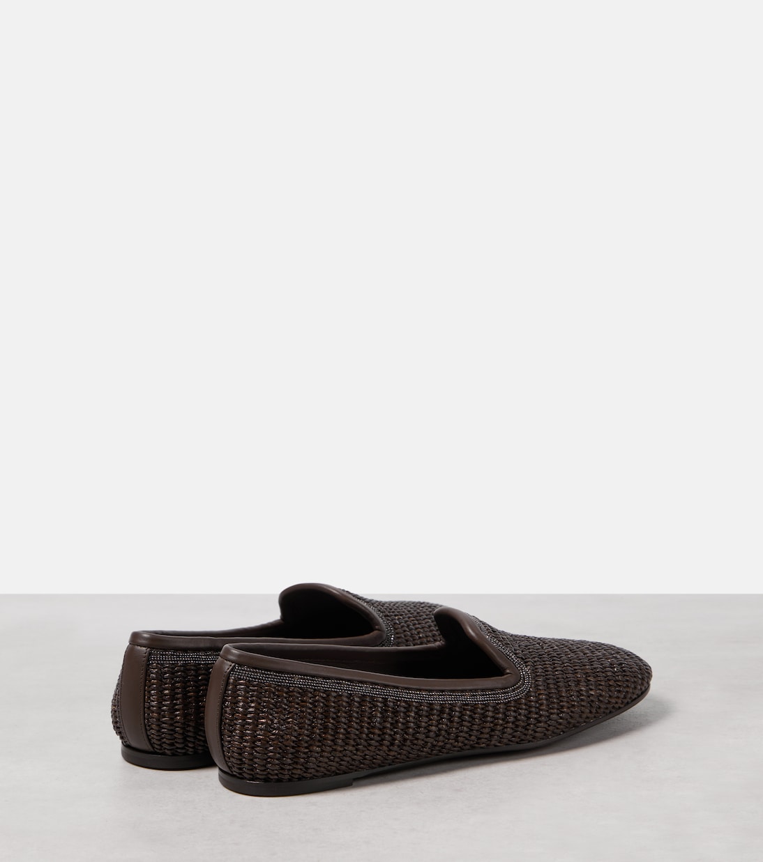 Slippers in rafia | Brunello Cucinelli