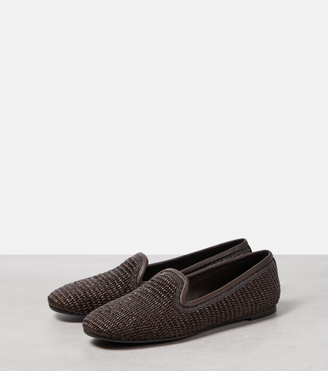 Slippers in rafia | Brunello Cucinelli