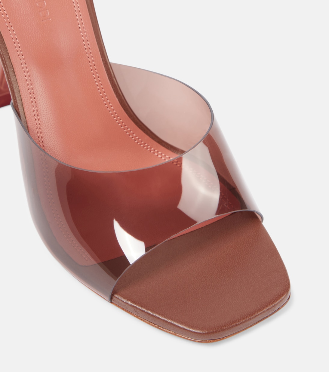 Mules Lupita Glass 95 in PVC | Amina Muaddi