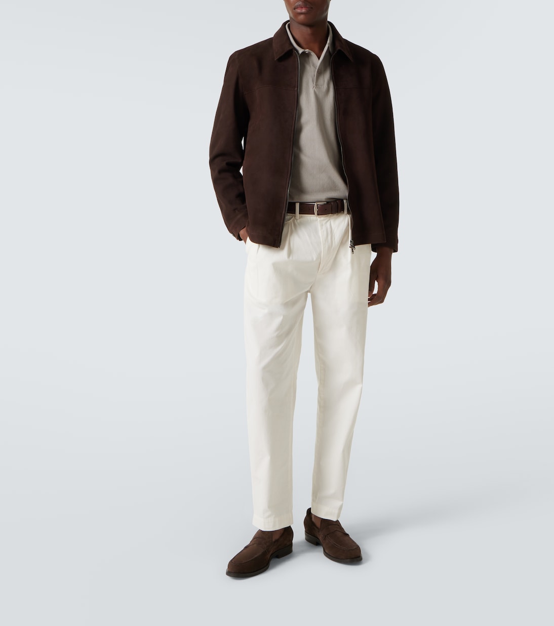 Blouson Harrington in suede | Sunspel