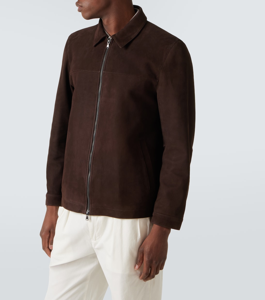 Blouson Harrington in suede | Sunspel