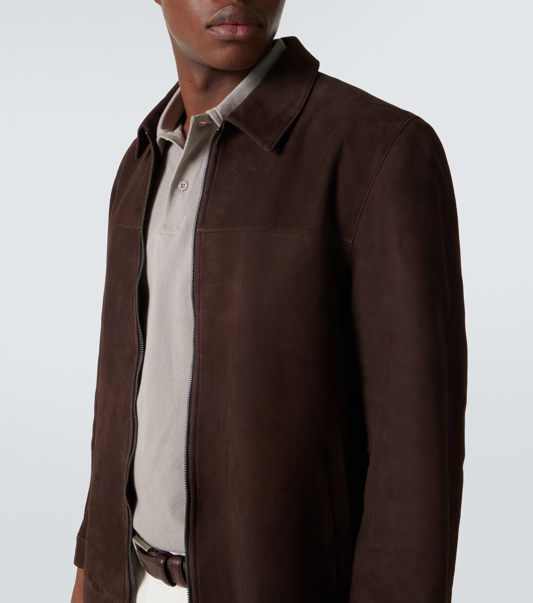 Blouson Harrington in suede | Sunspel