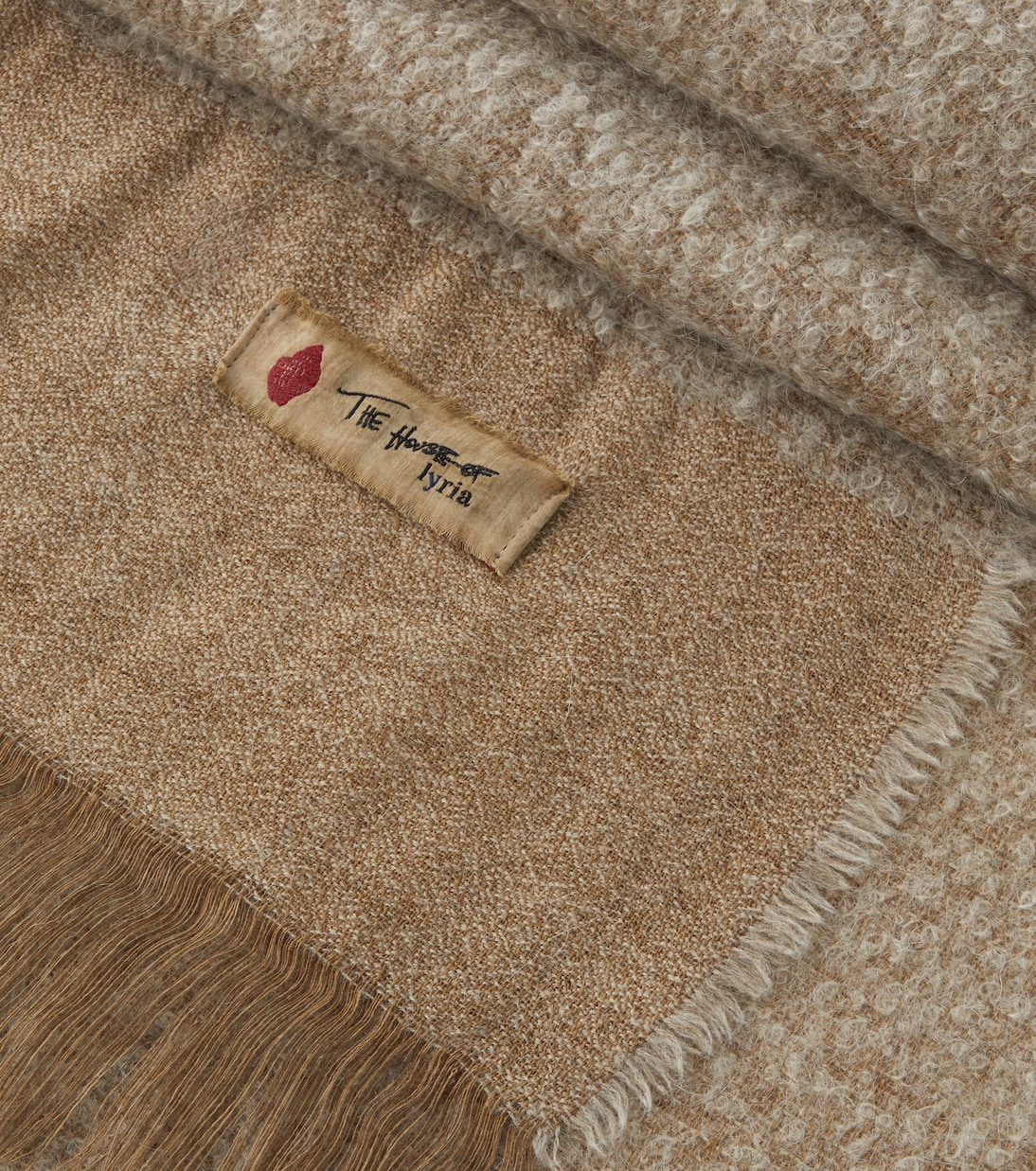 Rovere fringed wool and linen-blend blanket | The House of Lyria