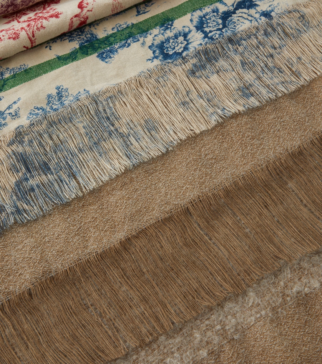 Rovere fringed wool and linen-blend blanket | The House of Lyria