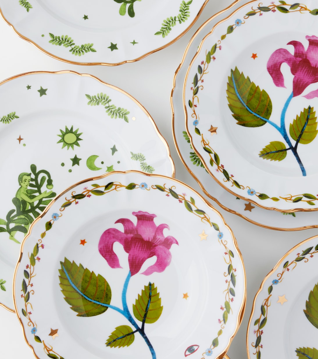 Fabula Profumo set of 4 porcelain soup plates | Bitossi
