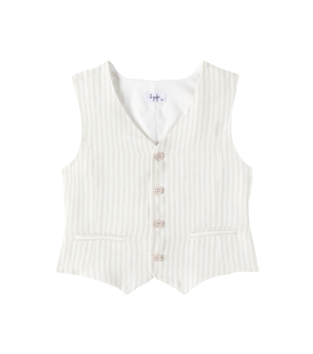 Gilet in lino a righe | Il Gufo