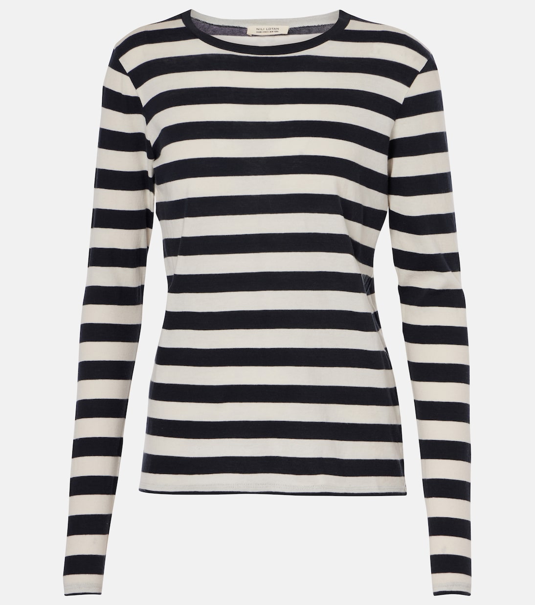 T-shirt in jersey di cotone a righe | Nili Lotan