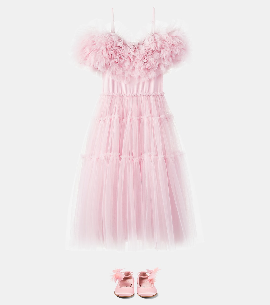 Abito Carnation in tulle con volant | Tutu Du Monde