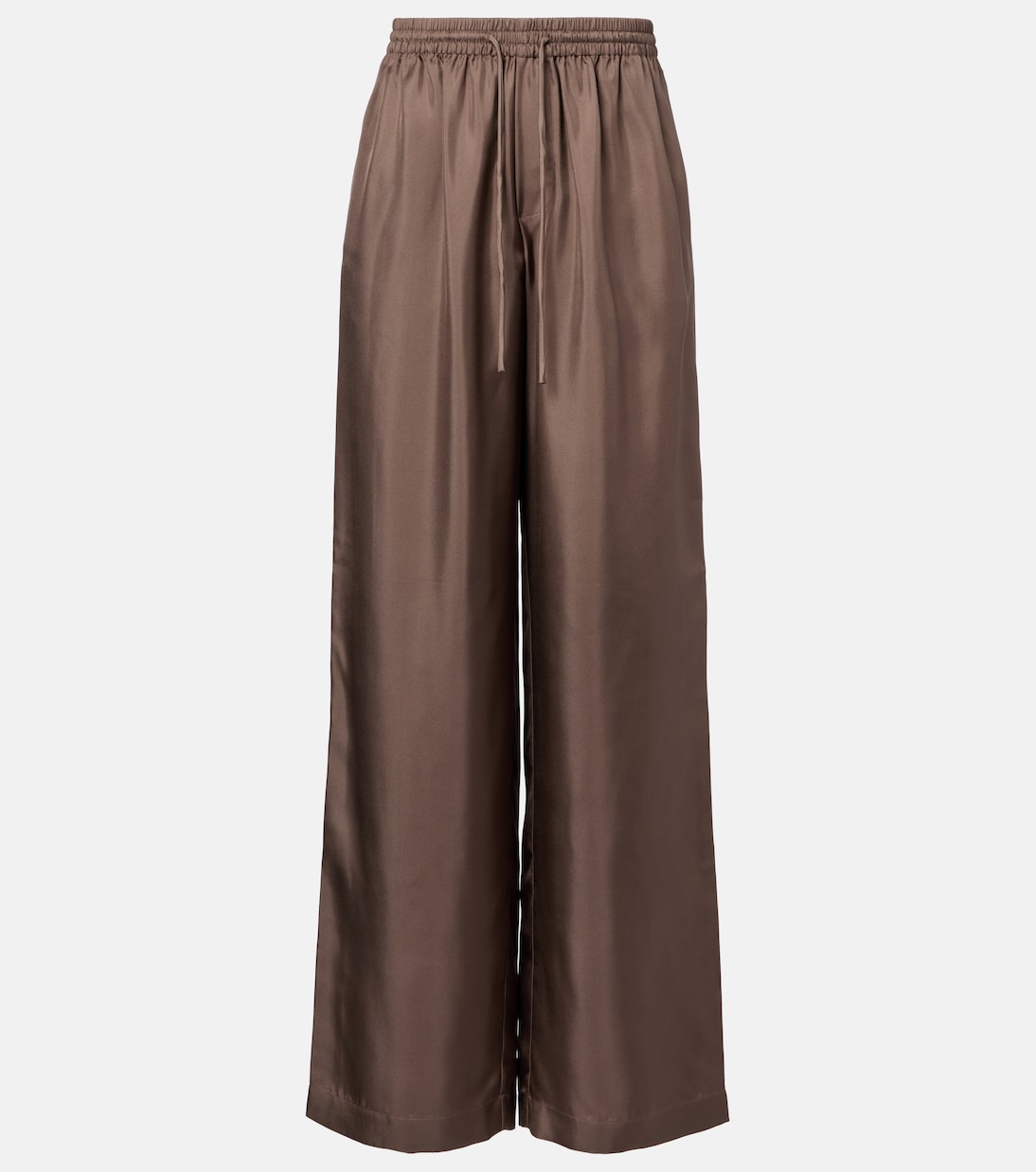 Pantalon ample en satin de soie | Róhe